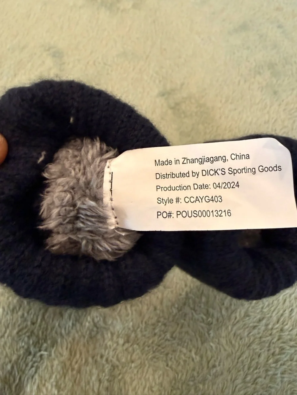Northeast Outfitters Youth Dino Spike Mittens Navy Cozy Cabin One Size